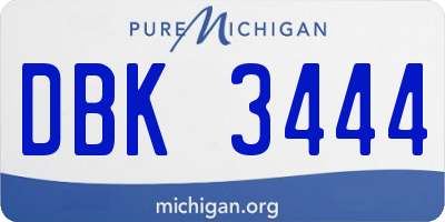 MI license plate DBK3444