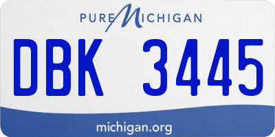 MI license plate DBK3445