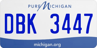 MI license plate DBK3447
