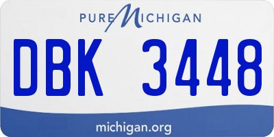 MI license plate DBK3448