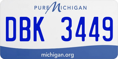 MI license plate DBK3449