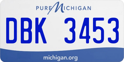 MI license plate DBK3453