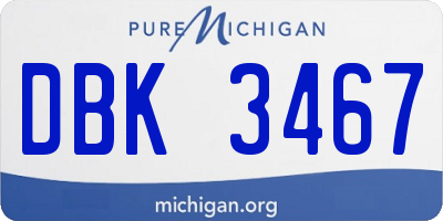 MI license plate DBK3467