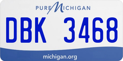 MI license plate DBK3468
