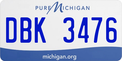 MI license plate DBK3476