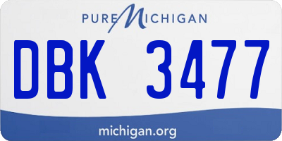 MI license plate DBK3477