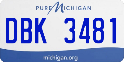 MI license plate DBK3481