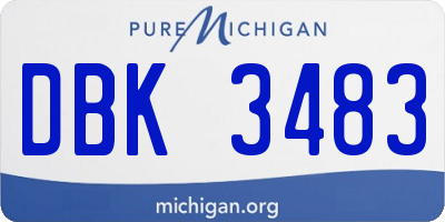 MI license plate DBK3483