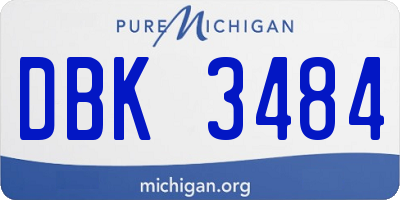MI license plate DBK3484