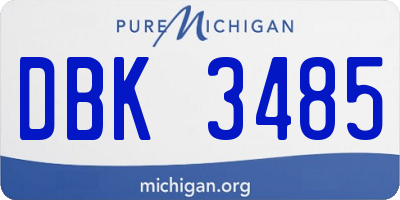 MI license plate DBK3485