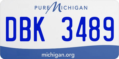 MI license plate DBK3489
