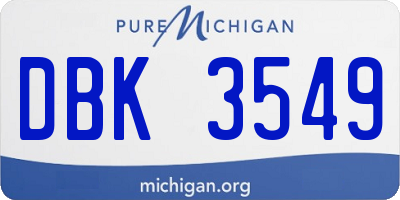 MI license plate DBK3549