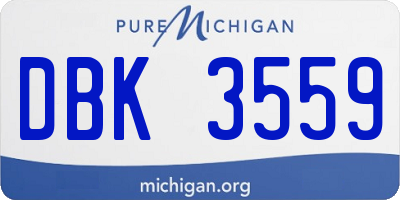 MI license plate DBK3559