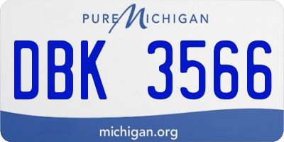 MI license plate DBK3566