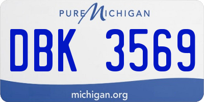 MI license plate DBK3569