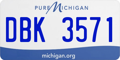 MI license plate DBK3571