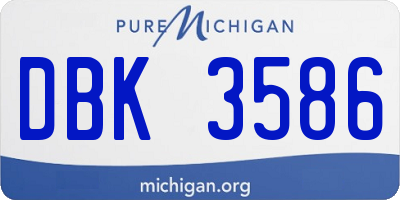 MI license plate DBK3586