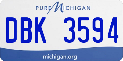 MI license plate DBK3594