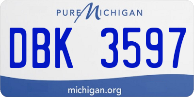 MI license plate DBK3597
