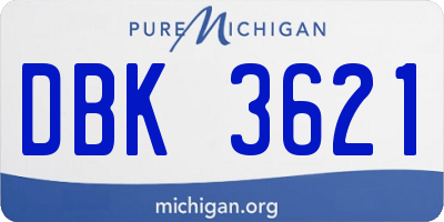 MI license plate DBK3621