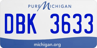 MI license plate DBK3633