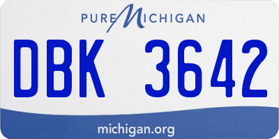 MI license plate DBK3642