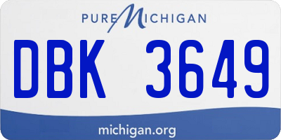 MI license plate DBK3649