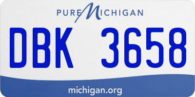 MI license plate DBK3658
