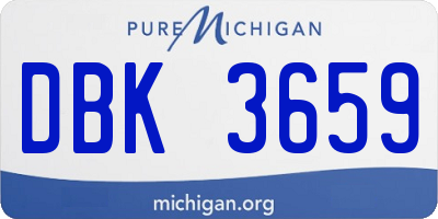 MI license plate DBK3659