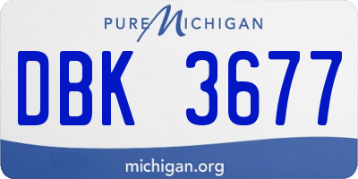 MI license plate DBK3677