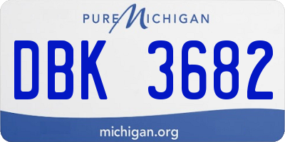 MI license plate DBK3682