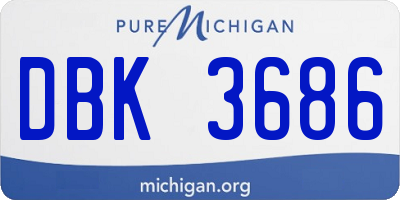 MI license plate DBK3686