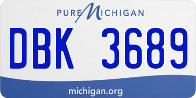 MI license plate DBK3689