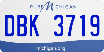 MI license plate DBK3719