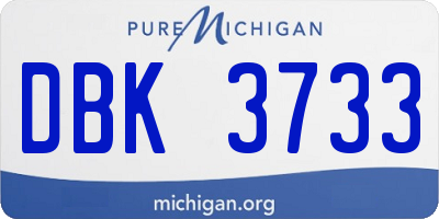 MI license plate DBK3733
