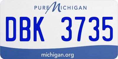 MI license plate DBK3735