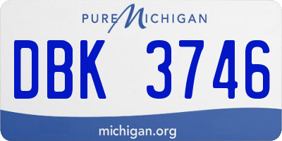 MI license plate DBK3746