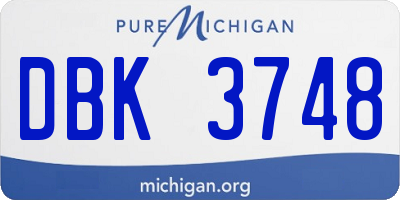 MI license plate DBK3748