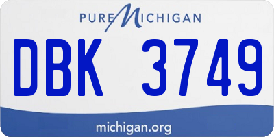 MI license plate DBK3749