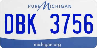 MI license plate DBK3756