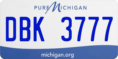 MI license plate DBK3777