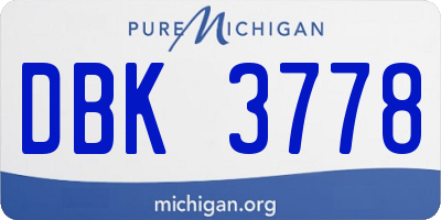 MI license plate DBK3778