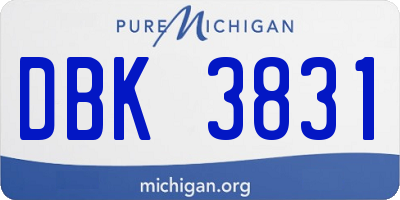 MI license plate DBK3831