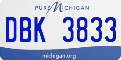 MI license plate DBK3833