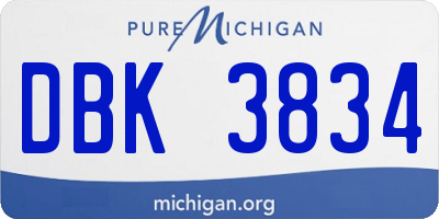 MI license plate DBK3834