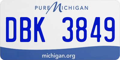MI license plate DBK3849