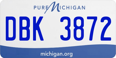 MI license plate DBK3872