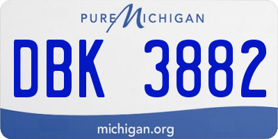 MI license plate DBK3882