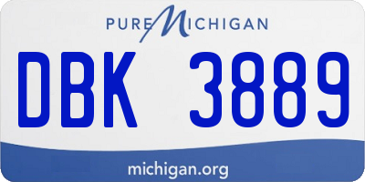 MI license plate DBK3889