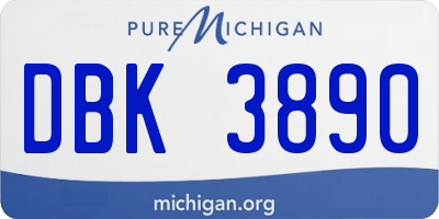 MI license plate DBK3890